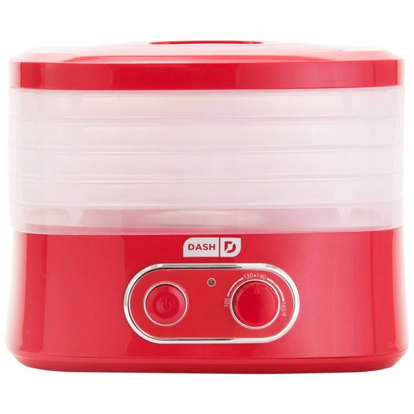 Desidratador de Alimentos 5 Bandejas Controle de Temperatura, 110v, DASH DEHY100RD, Vermelho