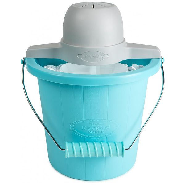 Máquina de Sorvete Sorveteira, 4L, 110v, NOSTALGIA ICMP400BLUE, Azul