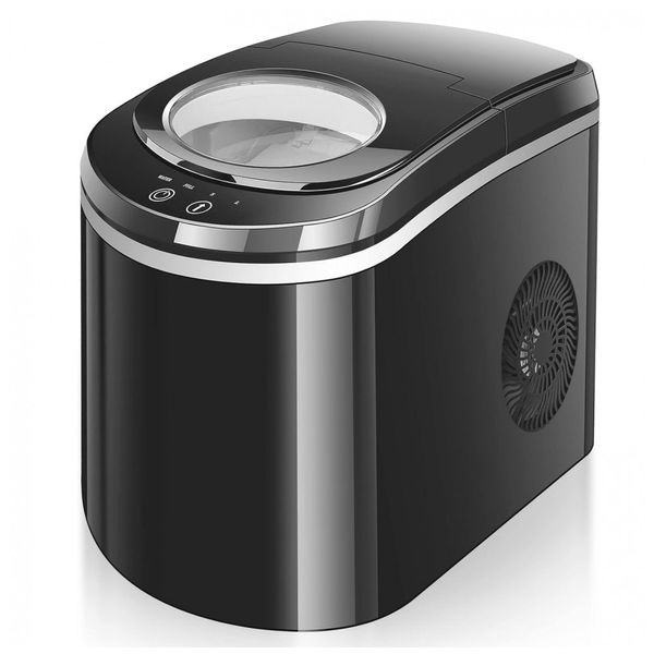 Máquina de Gelo, Portátil, Produz 12kg, Dia 9 Cubos, 6 min, 110v, TRUSTECH DSBJ 12A, Preto
