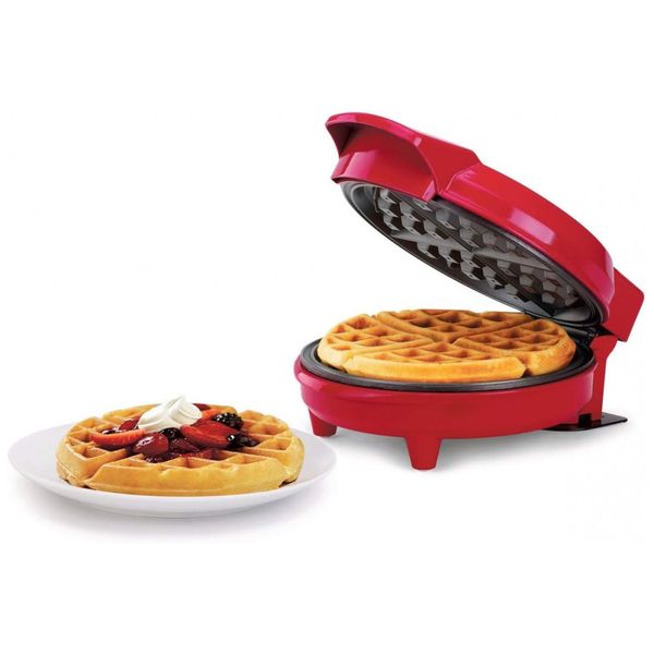 Máquina de waffles antiaderente grande, 8 polegadas, HOLSTEIN HOUSEWARES, Vermelho