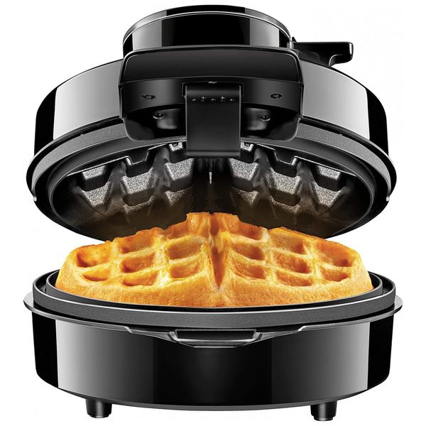 Máquina de waffle sem design de estouro, ferro redondo para café da manhã sem bagunça Vencedor do prêmio de melhor inovação em eletrodomésticos, copo