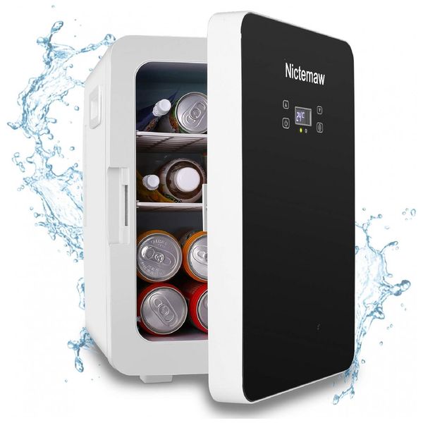 Mini Geladeira e Frigobar para carro, Portátil, Display LCD, 20L, NICTEMAW, Preto
