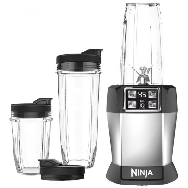Liquidificador Nutri Base Auto iQ, 1000W, Copos 532, 709, 946 ml, 110v, NINJA BL482, Prateado