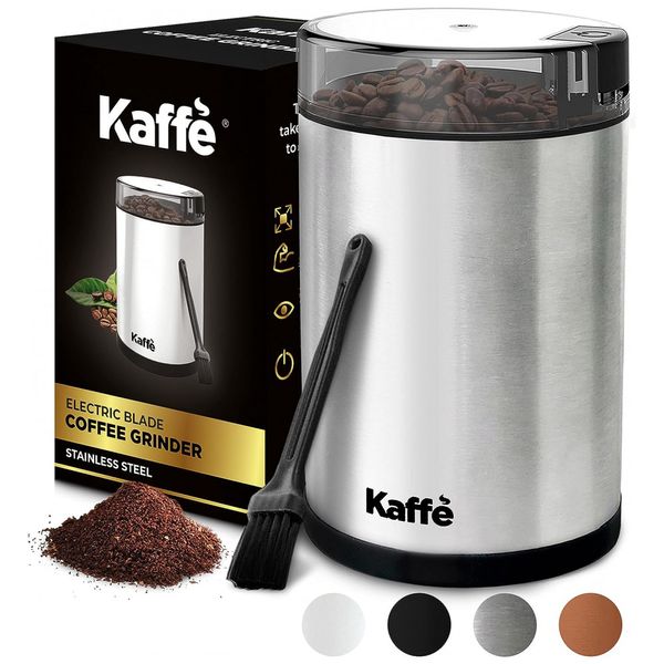 Moedor de Grãos de Café e, Aço Inox, De 85gr, 110v, KAFFè KF2020, Prateado