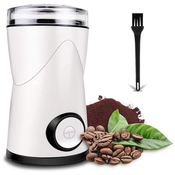 Moedor de Grãos de Café, Aço Inox, Até 70gr, 110v, KEENSTONE, Branco