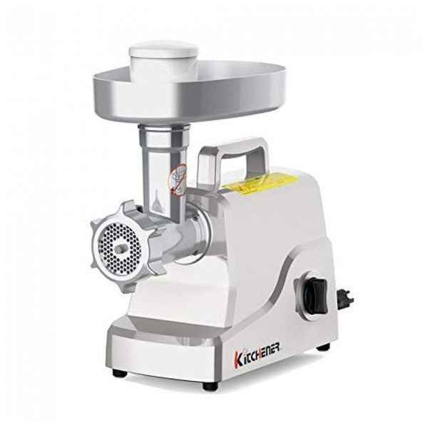 Moedor de carne elétrico para serviço pesado 2, 3 HP 500W, 3 velocidades com lâmina de corte de aço inoxidável, 2 placas de moagem de aço inoxidável