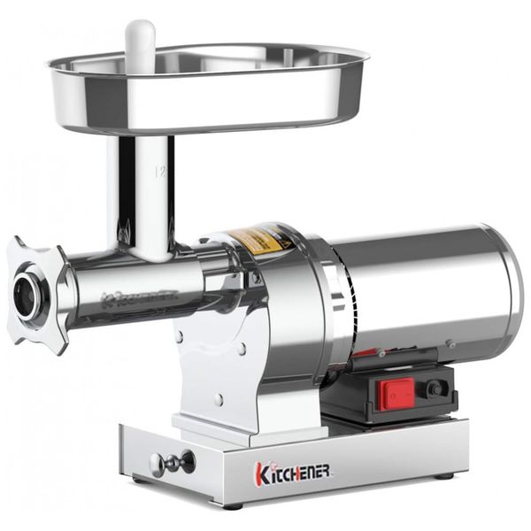 Elite Moedor Elétrico de Carne e Salsicha N. 12 3, 4 HP 720 LBS Per, H 550 Watts Corpo em Aço Inoxidável Super Pesado Grau Talheres em Aço Inoxidável