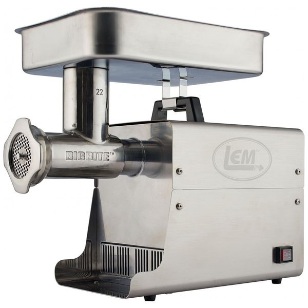 Moedor de Carne Elétrico, Aço Inox, 110v, LEM, Prateado