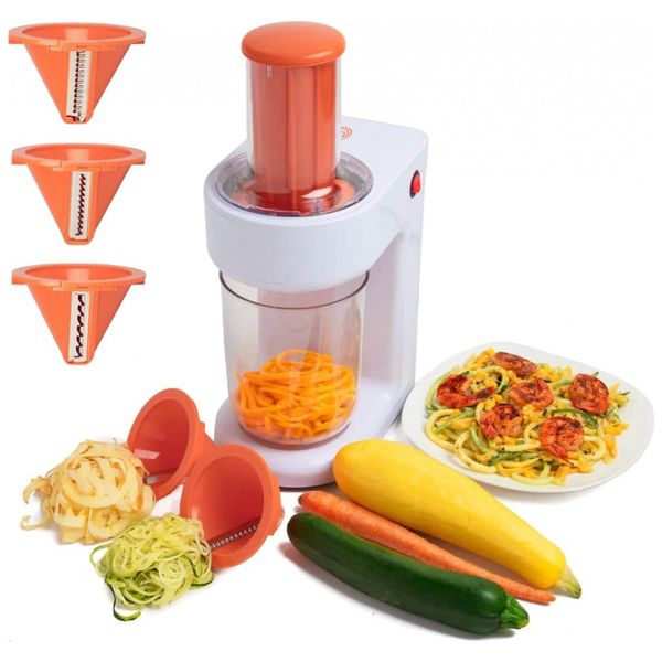 Máquina de Macarrão de Legumes Vegetariano Elétrica MasterChef, 3 em 1, 110v, CHEFMASTER MTF SPR 771, Branco