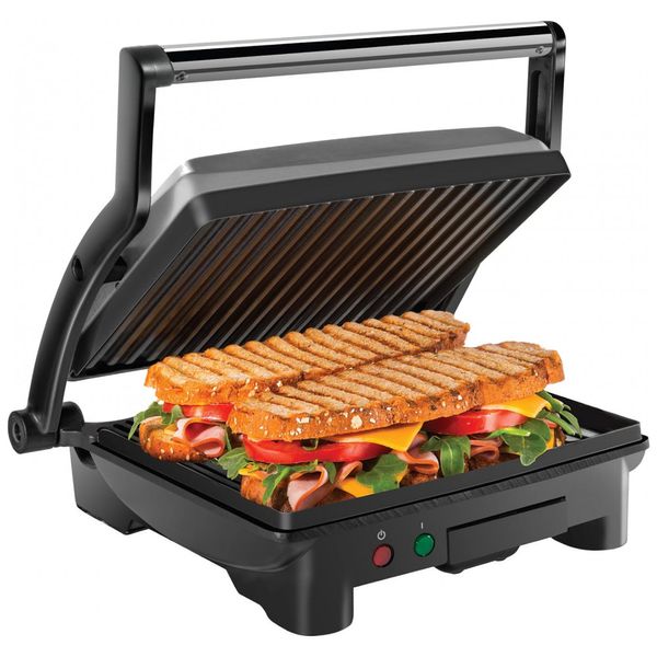 Sanduicheira, Antiaderentes, Aço Inox,4 Fatias, 1000W, 110v, CHEFMAN Panini Press Grill, Prateado