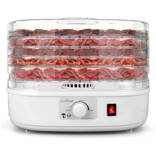 Desidratador de Alimentos 5 Bandejas, 250W, 110v, NUTRICHEF PKFD06, Branco