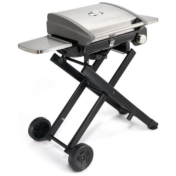 Todos os alimentos, grelha a gás, aço inoxidável, CUISINART CGG 240, Cinza