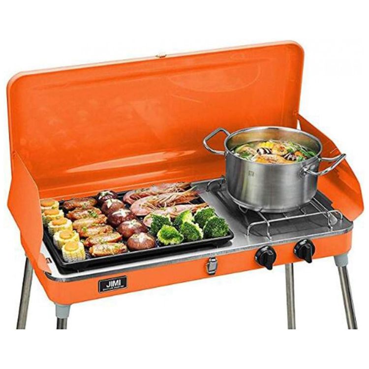 Fogao-de-acampamento-a-gas-2-em-1-com-ignitor-integrado-e-foto-1