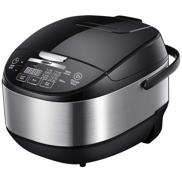 Panela elétrica de arroz com cozimento lento, vapor, refogue, máquina de iogurte, COMFEE MB FS5077, Preto