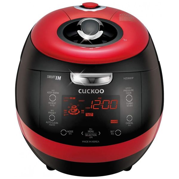 Multifuncional e programável por indução elétrica Aquecimento Panela de arroz, Red, CUCKOO CRP HZ0683FR, Vermelho