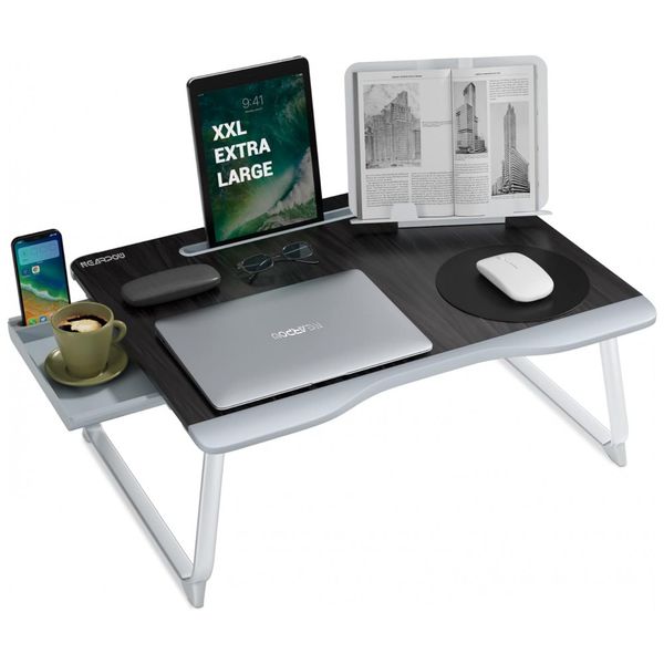 Mesa de cabeceira para laptop, escuro, NEARPOW, Cinza escuro