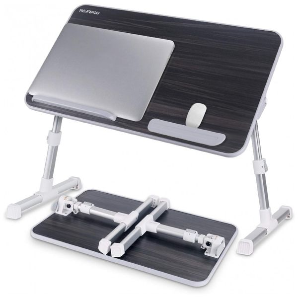 Mesa cama para laptop, suporte para cama ajustável, escuro, NEARPOW 8541561874, Cinza escuro