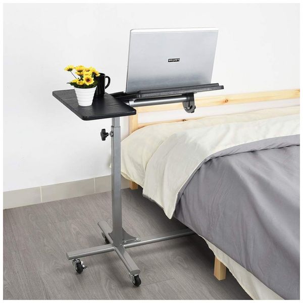 HomyCasa Mesa portátil para laptop Café da manhã dobrável leve na bandeja de jantar de TV de cama, COZYCASA, Preto