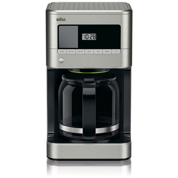 Cafeteira Elétrica Programável de vidro com gotejamento BrewSense, 12 xícaras, aço inoxidável, BRAUN KF7070, Prateado