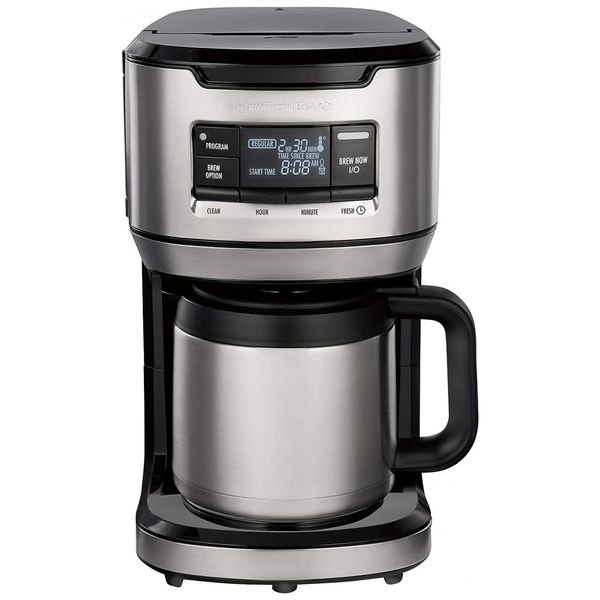 Cafeteira Elétrica Programável, Aço inox, 110v, HAMILTON BEACH 46391, Preto