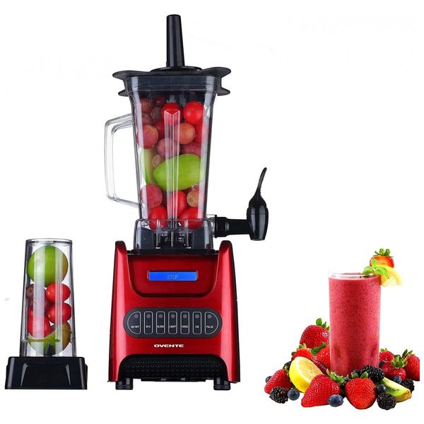 Liquidificador de Bancada 1,5L com Dispensador e Copo para Viagem, 110V 1000W, Ovente BLH1000R, Vermelho