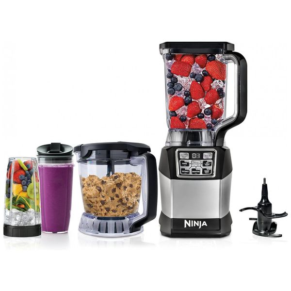 Liquidificador de Bancada de 2L com Processador de Alimentos, 1200W, 110V, NINJA BL494, Preto