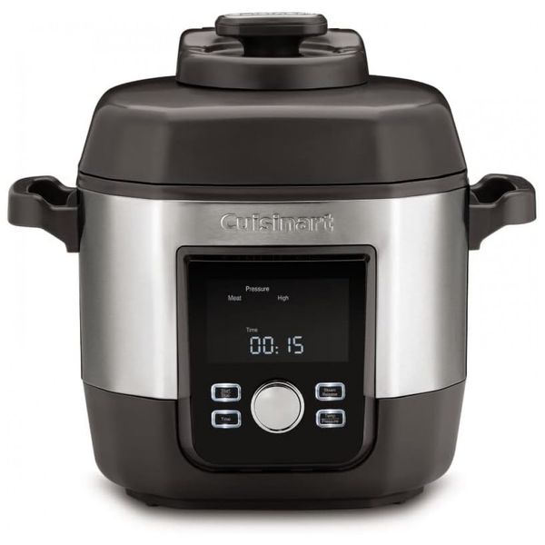 Panela de Pressão 12 em 1 Capacidade 5.6 L, 15 PSI, Aço Inoxidável, CUISINART CPC 900, Cinza