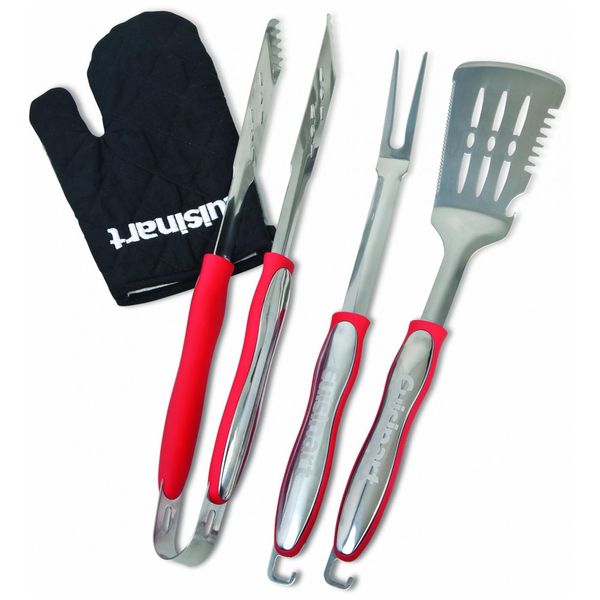 Conjunto de ferramentas para grelhar, vermelho, CUISINART CGS 134, Vermelho