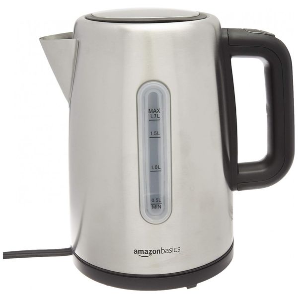 Chaleira Elétrica Capacidade 1.7 L 1500W Aço inoxidável, F 738BC, Prateado