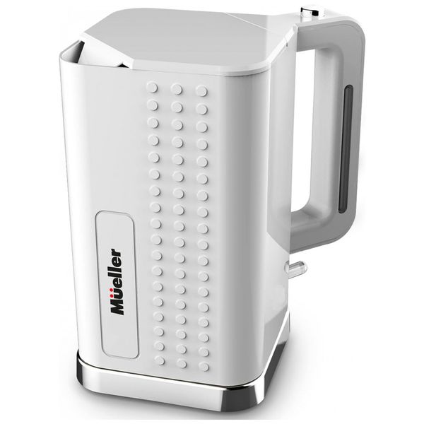 Áustria Chaleira Elétrica 1.7L 1500W Sem fio com Desligamento Automático, branco, MUELLER AUSTRIA KX 111, Branco
