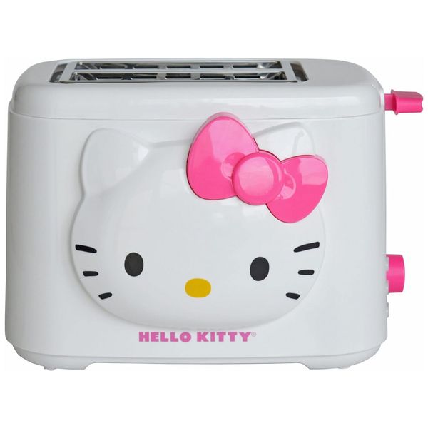 Torradeira com 2 fatias e parte externa com toque frio, HELLO KITTY KT5211, Branco