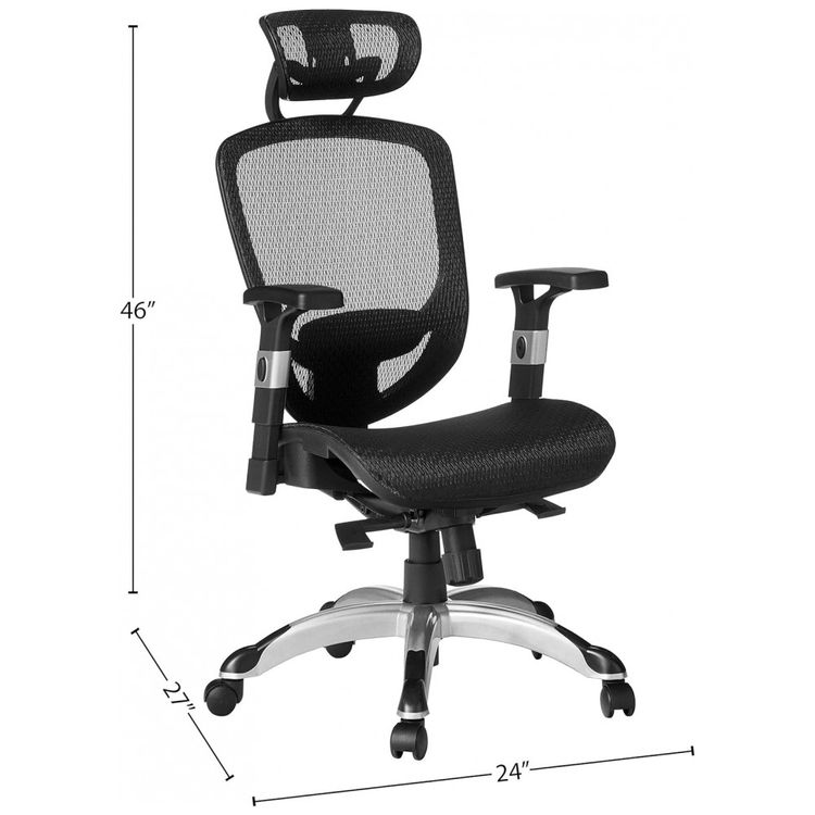 Cadeira-de-Escritorio-Giratoria-Ajustavel-com-Apoio-Lombar-foto-2