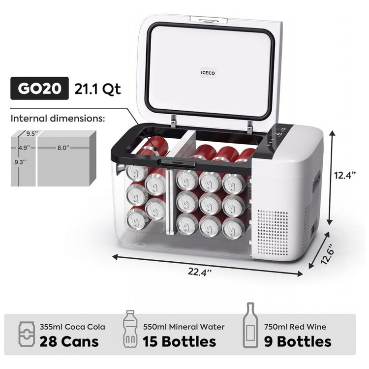 Mini-Geladeira-CECO-GO20-12V-branco-ICECO-20L-Branco-foto-2