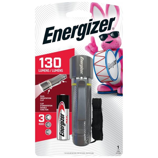 VISION 130, Lanterna de Led, 130 lumens, 1 Bateria AA Incluída, prata, ENERGIZER, Prateado