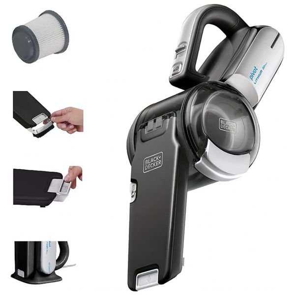 Aspirador de Pó, portátil sem fio, 1400 W, 443 ml, 110 V, preto, BLACKDECKER BDH2000PL, Cinza