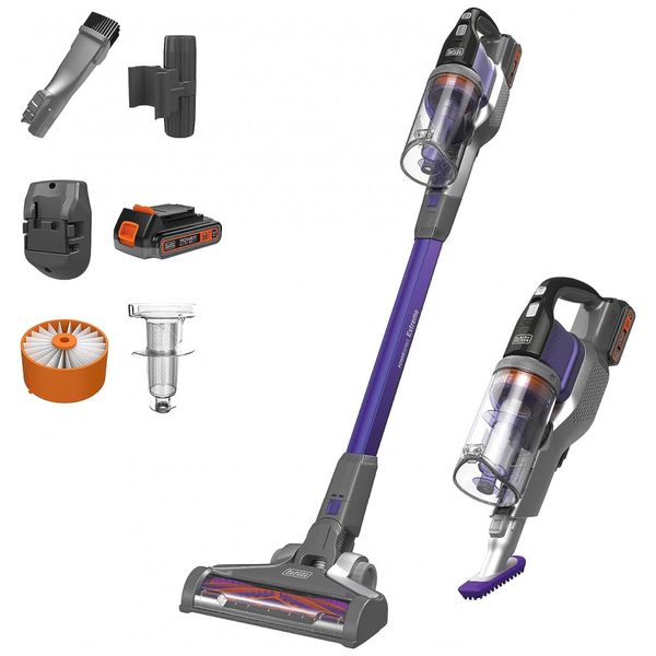 Aspirador de Pó, 750 mL, 1400 W, 20 V, roxo, BLACKDECKER BSV2020P, Violeta Escuro