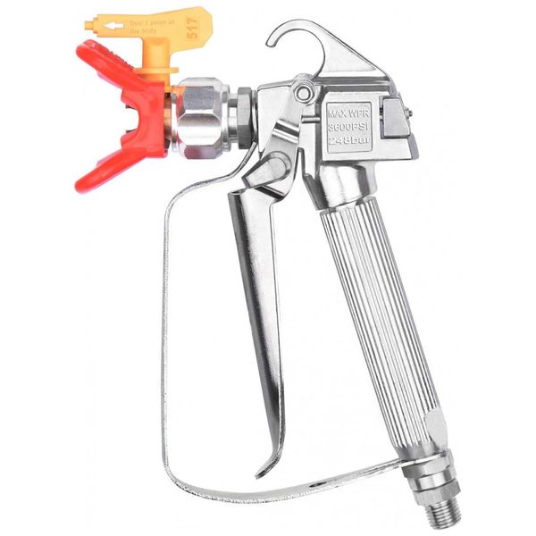 Pistola de Pintura, Tinta sem ar com 517 ponta para pulverizador Graco, JWGJW Jinwen 122532, Prateado