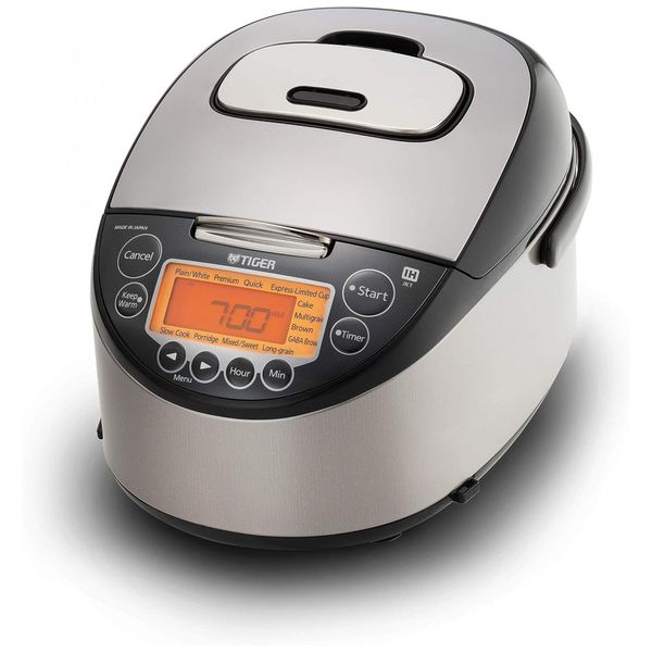 Panela Elétrica de Arroz, 1,3 L, 400W, preto e prata, 110v, TIGER CORPORATION JKT D10U, Preto