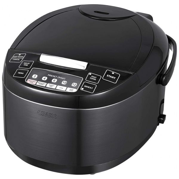 Panela Elétrica de Arroz, 2,8 L, 600W, preta, 110v, CRUX 14997, Preto