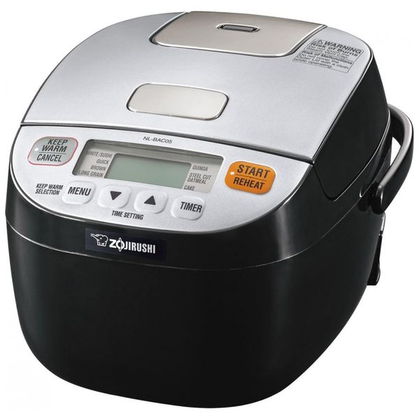 Panela Elétrica de Arroz, 700 mL, 500W, preto prateado, 110v, ZOJIRUSHI NL BAC05SB, Preto
