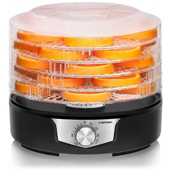 Desidratador de Alimentos, com 5 bandejas, 350W, 110v, CHEFMAN, Preto