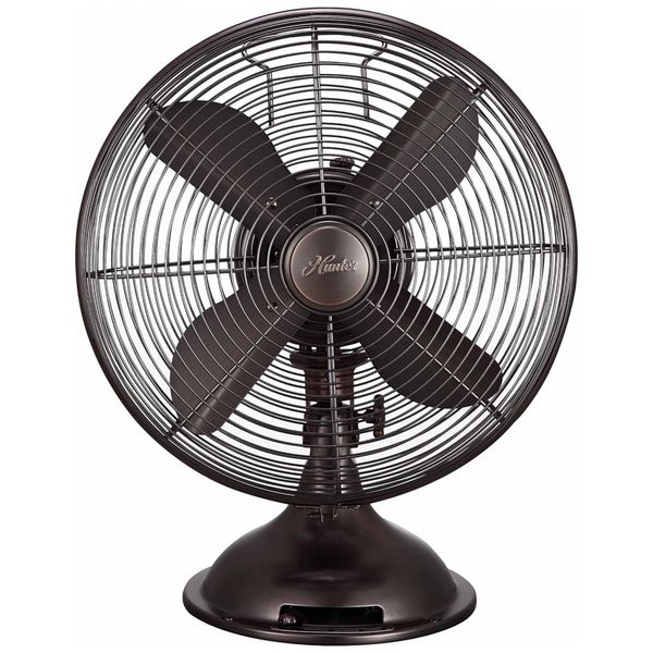 Ventilador de Mesa Retro 48 W, 110V, HUNTER 9040, Cobre Escuro