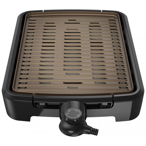 Churrasqueira Elétrica, para 8 pessoas, 1200W, preta, 110v, GEORGE FOREMAN GFS0172SB, Marrom