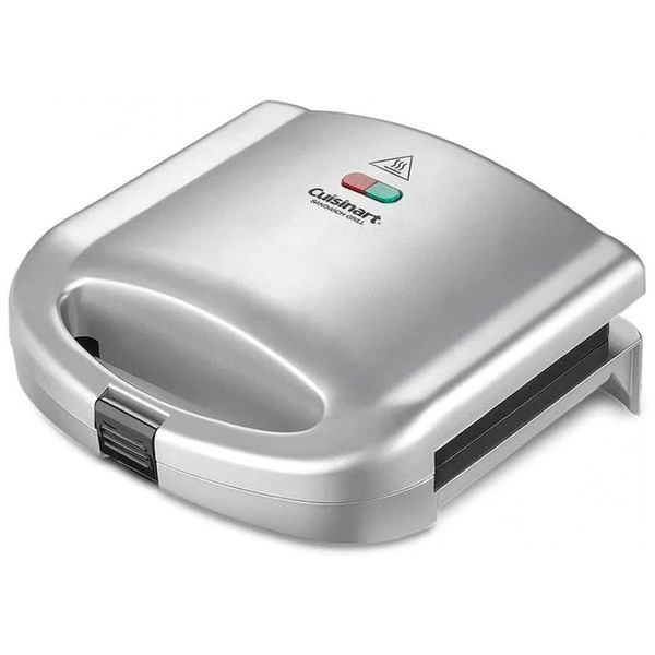 Sanduicheira, capacidade de 2 sanduíches, 650 W, prata, 110v, CUISINART WM SW2N1, Prateado