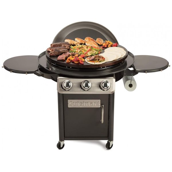 Churrasqueira á Gás, portátil, com superfície de, para 15 pessoas, preta, CUISINART CGG 999, Preto