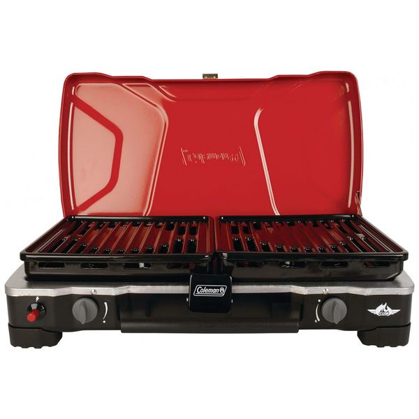 Churrasqueira a Gás, portátil, com 2 queimadores, vermelho, COLEMAN 2000017463, Vermelho