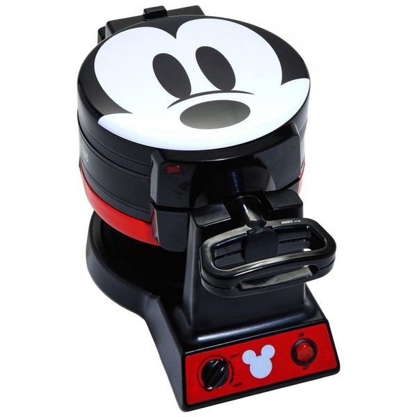 Disneys Mickey Mouse Máquina de Waffle, Assa dos 2 lados, 800 W, vermelha, 110v, HOT TOPIC, Vermelho