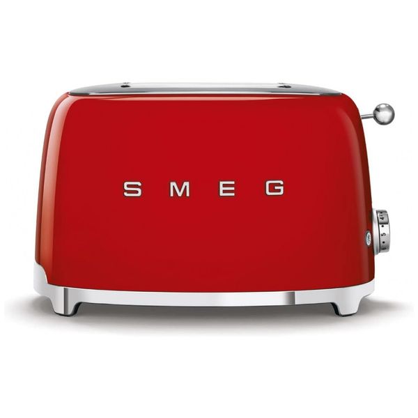 Torradeira, com 2 fatias, 850W, vermelha, 110v, SMEG TSF01RDUS, Vermelho