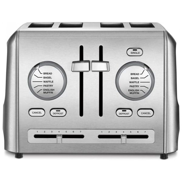 Torradeira, com 4 fatias, 900W, aço inoxidável, 110v, CUISINART CPT 640P1, Prateado