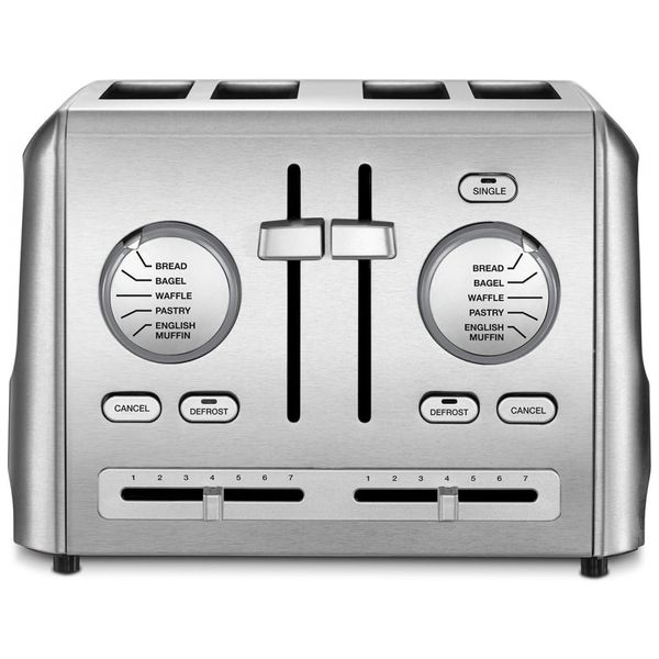 Torradeira, com 4 fatias, 900W, aço inoxidável, 110v, CUISINART, Prateado